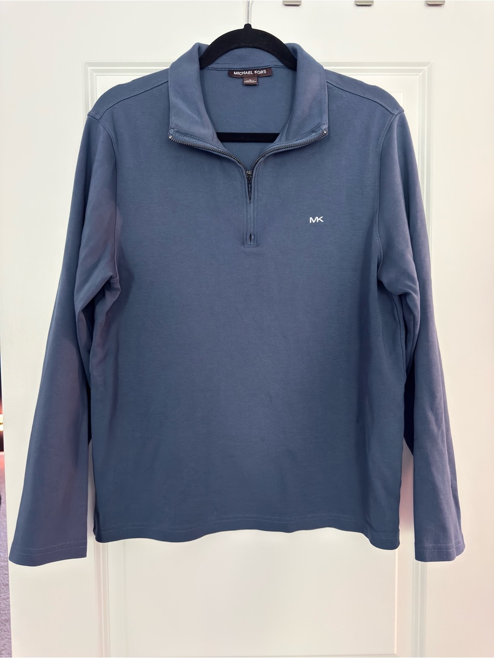 Michael Kors Slate Blue Quarter-Zip Pullover
